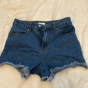 High rise denim shorts size S